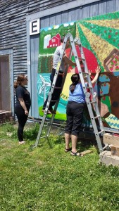 installation of mural