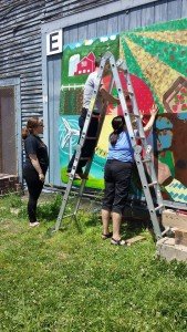 installation of mural