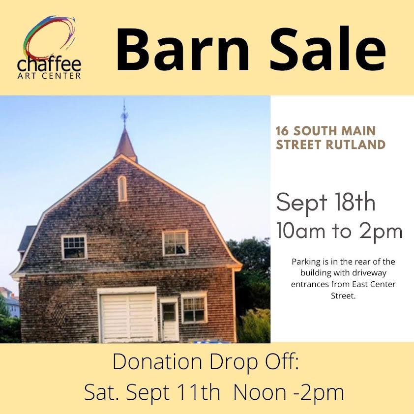 Chaffee Barn Sale, Sat. Sept. 18!