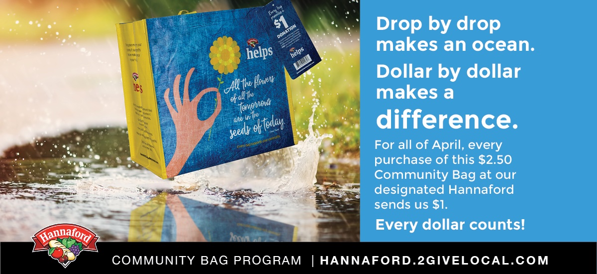 April Community Bags at Hannaford benefit Chaffee