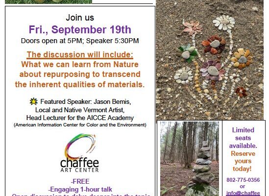 FREE Artist Talk…”The Natural Processof Repurposing”